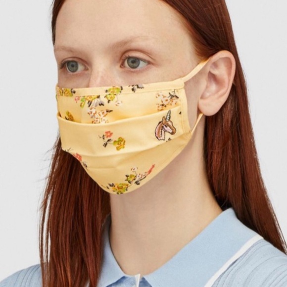 Coach Uni Unicorn yellow floral face mask - Picture 2 of 2